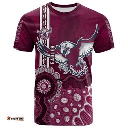 manly warringah sea eagles aboriginal t shirt rugby indigenous kangaroo tracks nrl 0