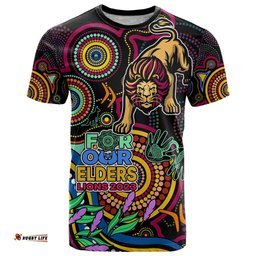 lions football aboriginal art t shirt naidoc indigenous tribal