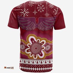 manly sea eagle aboriginal christmas red wings t shirt