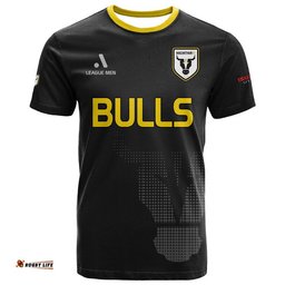 macarthur soccer t shirt bulls black and gold