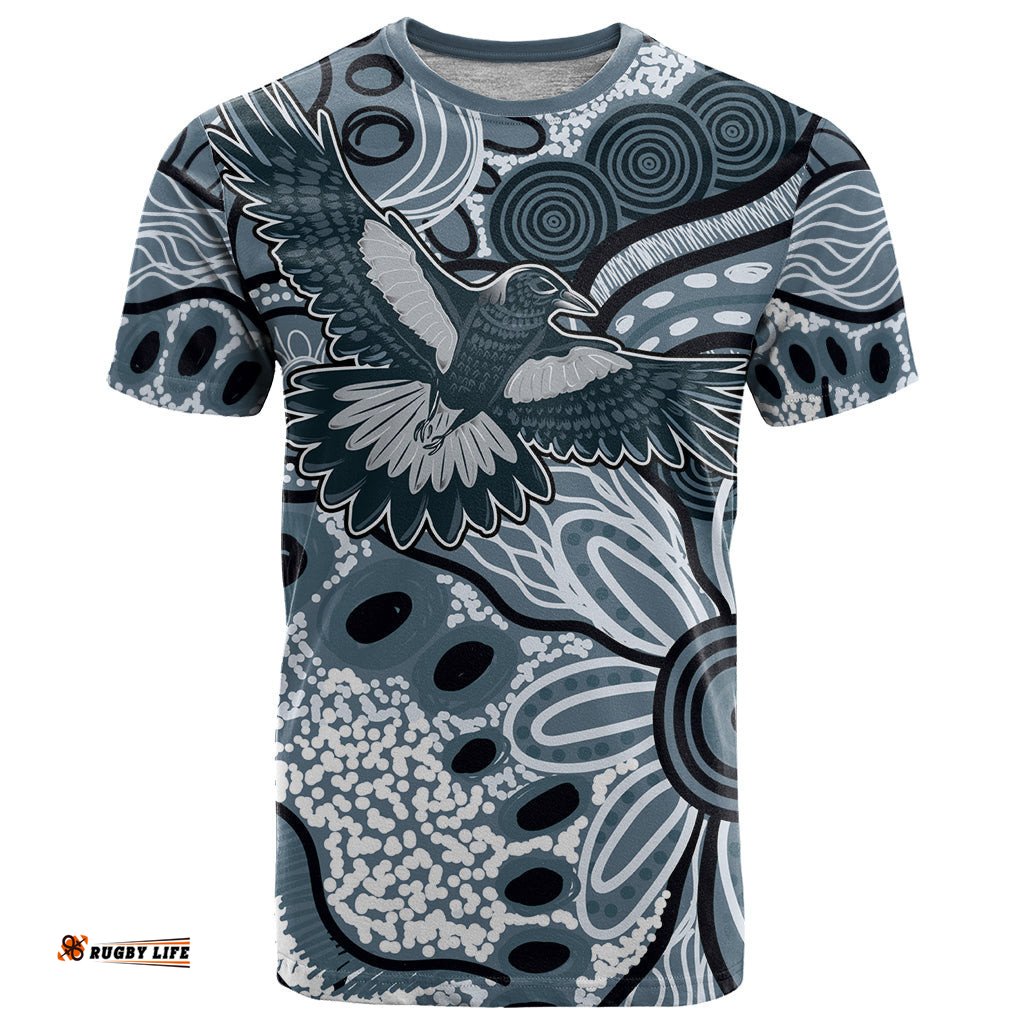 magpies aboriginal art t shirt