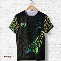 lion rugby t shirt new zealand maori shirt
