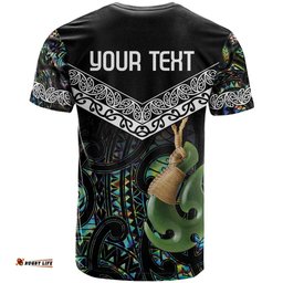personalised maori manaia t shirt new zealand tribal hei matau papua shell