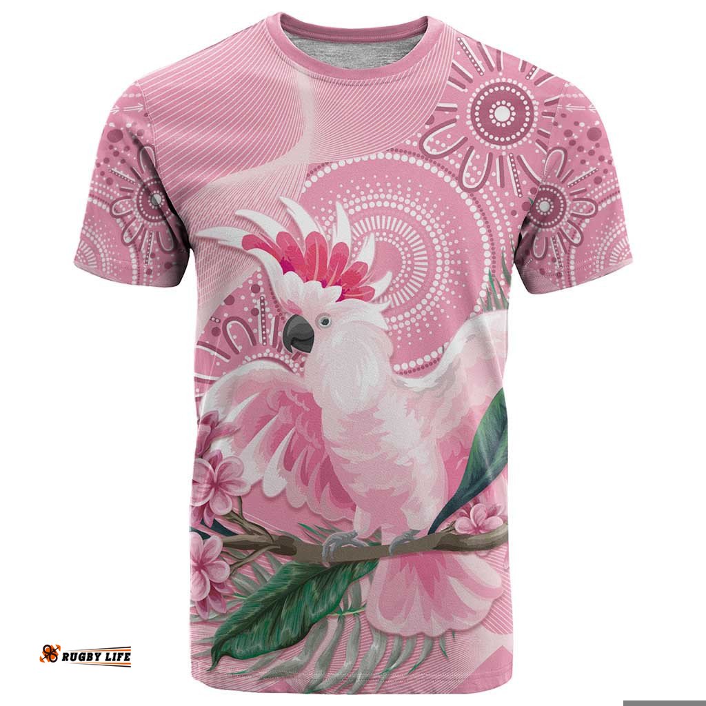 pink cockatoo australia t shirt aussie cacatua leadbeateri aboriginal art