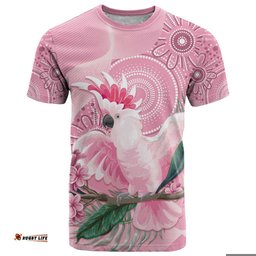 pink cockatoo australia t shirt aussie cacatua leadbeateri aboriginal art