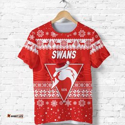 custom personalised sydney swans t shirt christmas simple style