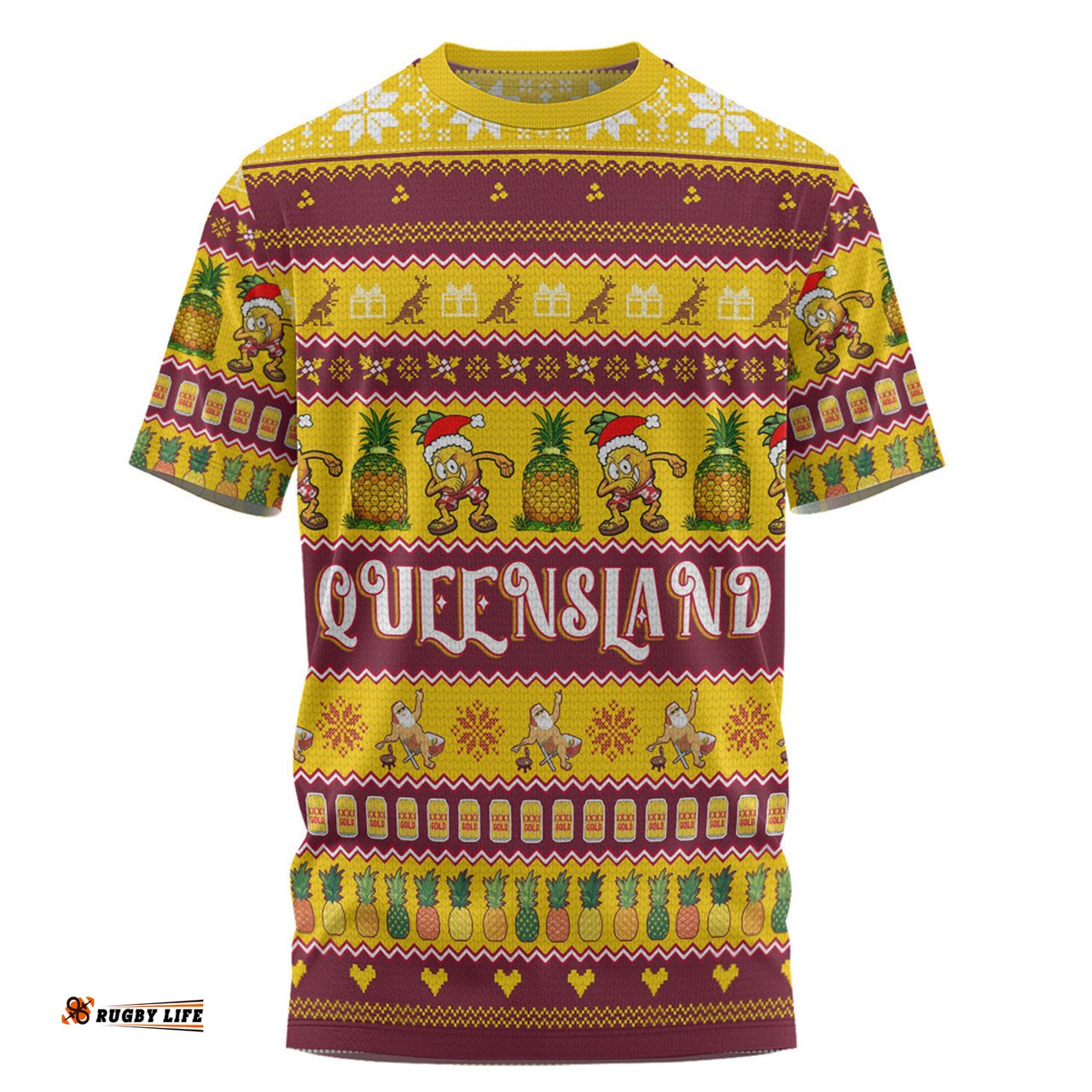 Amazing Aussie Queensland Big Things Christmas Custom T-shirt - The Big Pineapple T-shirt