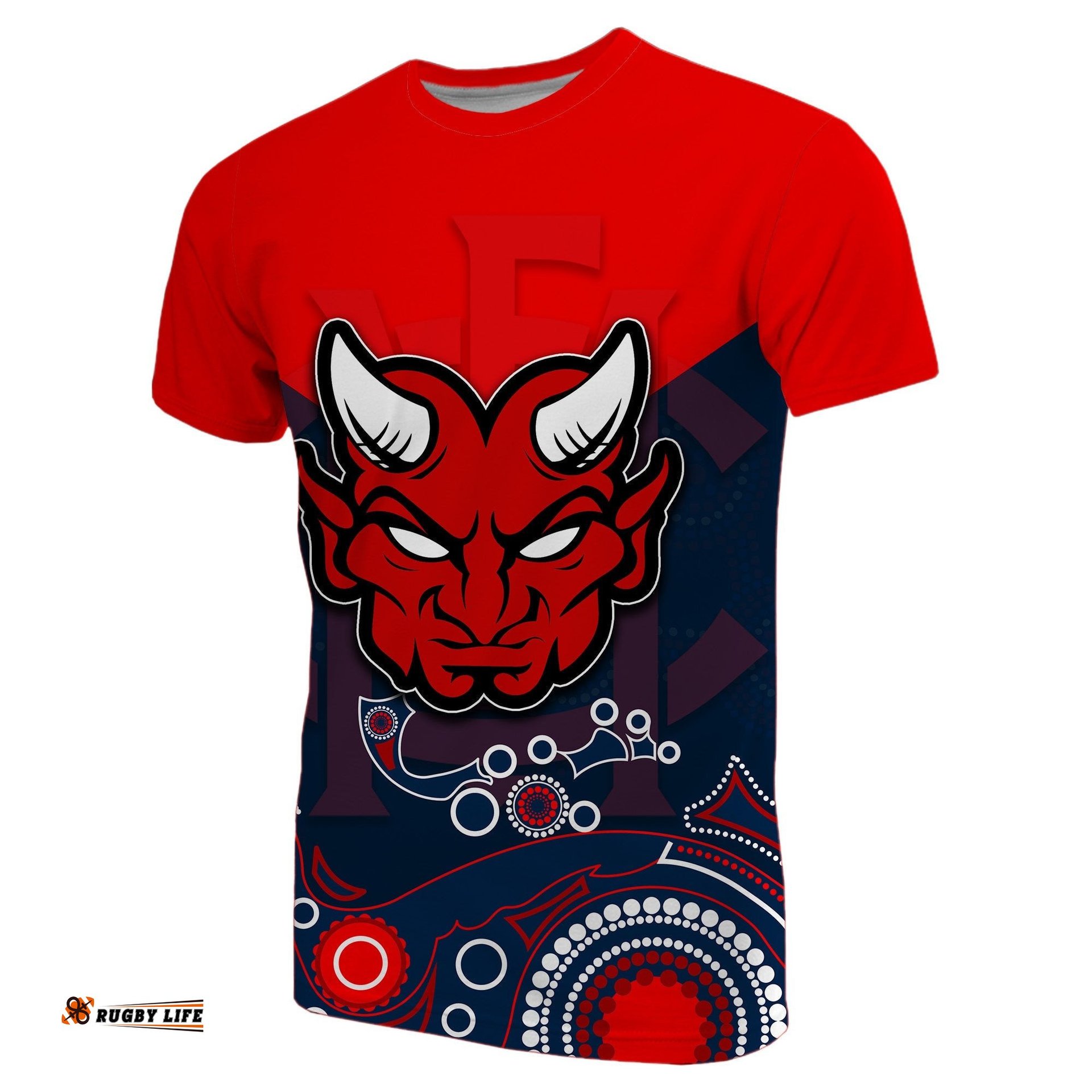 custom personalised demons t shirt aboriginal simple