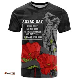 custom personalised anzac day t shirt soldiers fighting at war