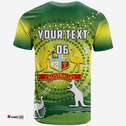 custom personalised and number cricket australia t shirt cricket aboriginal vibe