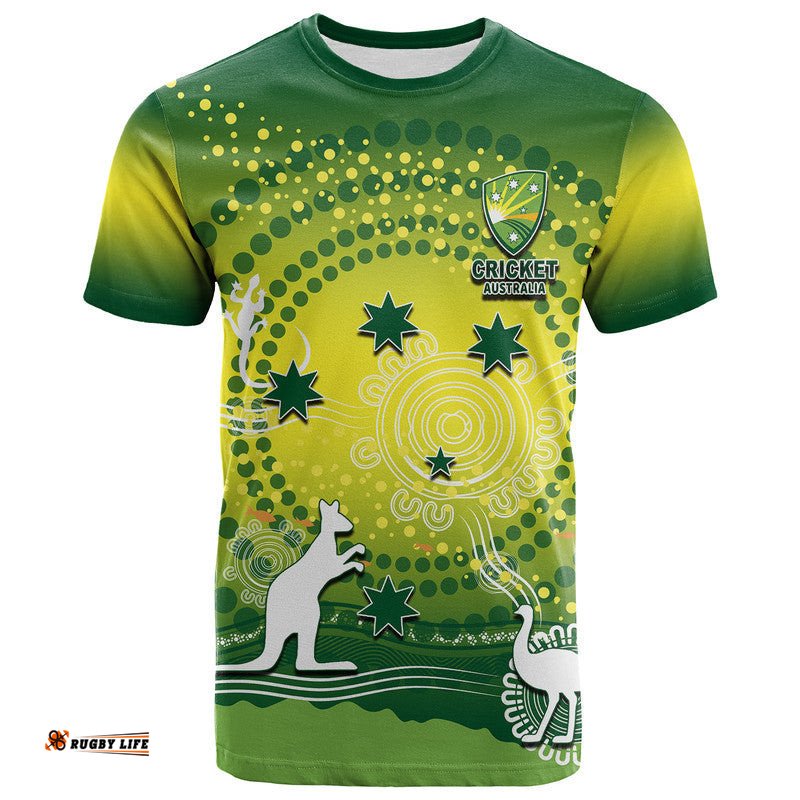 custom personalised and number cricket australia t shirt cricket aboriginal vibe