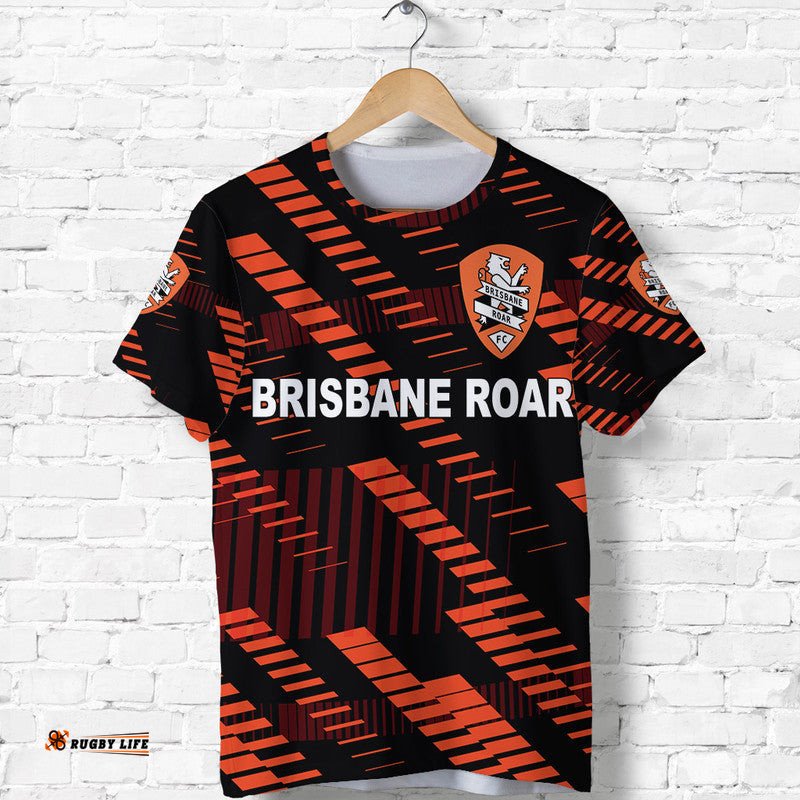 custom personalised brisbane roar t shirt soccer club original style black