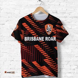 custom personalised brisbane roar t shirt soccer club original style black