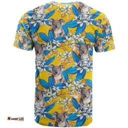 koala t shirt plumeria flowers dt02