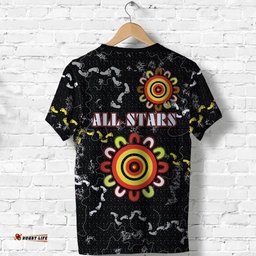 custom personalised all stars t shirt black indigenous