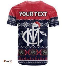 custom personalised melbourne football t shirt demons indigenous merry christmas