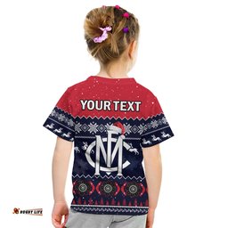 custom personalised melbourne football t shirt demons indigenous merry christmas