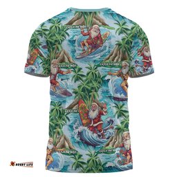 Amazing Aussie Australia Christmas Surfing T-shirt - Funny Santa Surfing Christmas T-shirt
