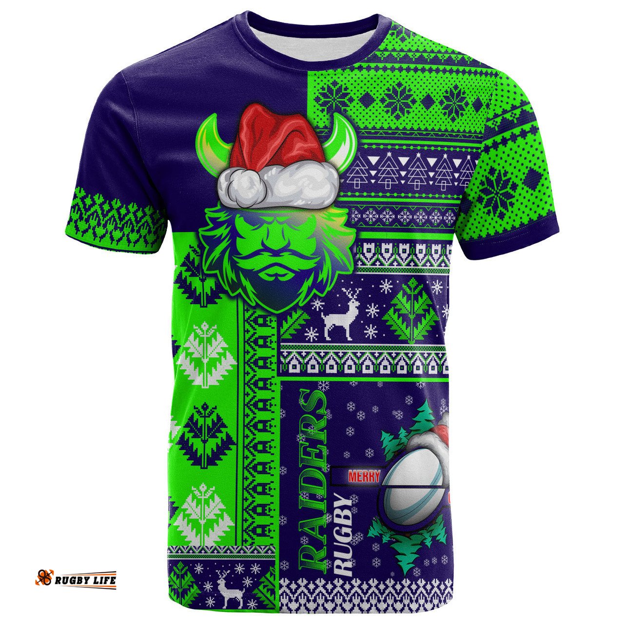 Amazing Aussie Canberra Raiders T-shirt - Custom Christmas Snowflakes New Zealand Warriors Mascot T-shirt
