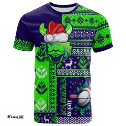 Amazing Aussie Canberra Raiders T-shirt - Custom Christmas Snowflakes New Zealand Warriors Mascot T-shirt