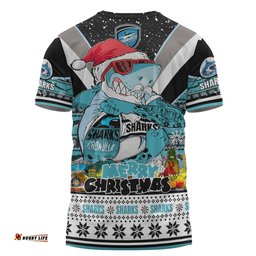 Amazing Aussie Cronulla-Sutherland Sharks Christmas Custom T-shirt - Sharks Santa Aussie Big Things T-shirt