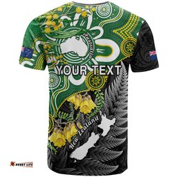 personalised new zealand and australia t shirt aboriginal mix aotearoa maori unique style