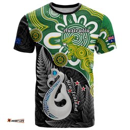 personalised new zealand and australia t shirt aboriginal mix aotearoa maori unique style