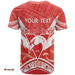 personalised swans football t shirt 2024 swannies mascot go champions