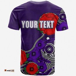 custom personalised anzac day afl freo army mix aboriginal t shirt