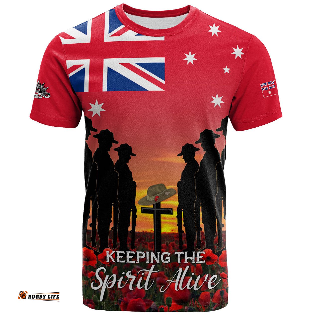Amazing Aussie Australia T-Shirt - Anzac Day Australian Red Ensign