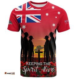 Amazing Aussie Australia T-Shirt - Anzac Day Australian Red Ensign