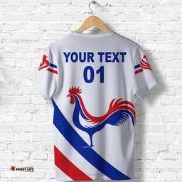 custom personalised france rugby t shirt rose simple style white