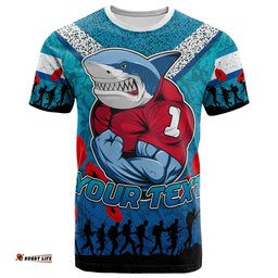 sharks rugby t shirt custom anzac day sharks t shirt