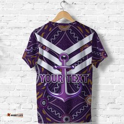 custom personalised fremantle dockers t shirt freo indigenous vibes purple