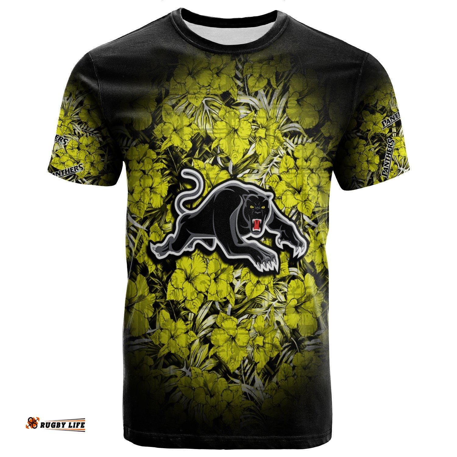 penrith panthers t shirt polynesian hibiscus tropical vintage nrl 0