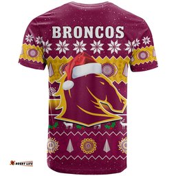 broncos christmas t shirt brisbane aboriginal art merry xmas