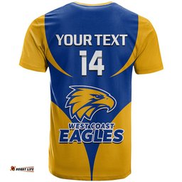 personalised eagles football 2023 t shirt west coast sporty style