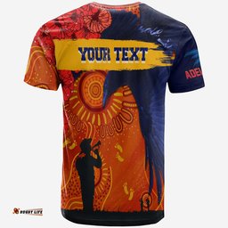 custom personalised adelaide crows indigenous anzac day t shirt we will remember