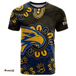 custom personalised afl west coast eagles 1986 aboriginal t shirt