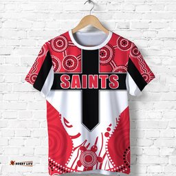 saints enthusiasm t shirt st kilda indigenous
