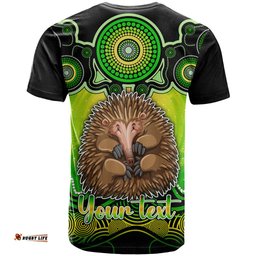 personalised australia virgo echidna zodiac t shirt auz astrology aboriginal green