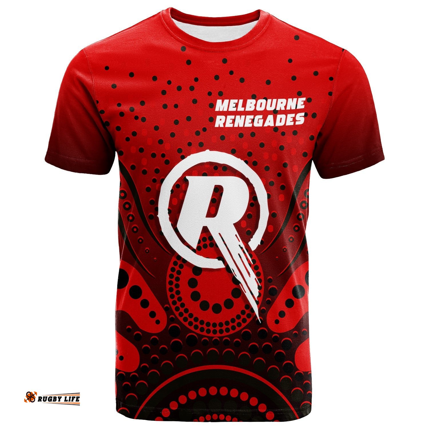 melbourne renegades t shirt aboriginal style of dot