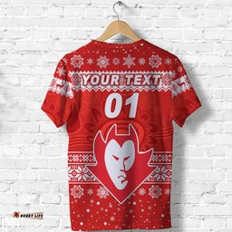 custom personalised federal football club t shirt christmas simple style red