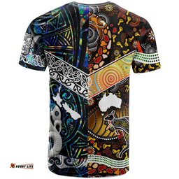 australia aboriginal inspired t shirt australia aotearoa with maori and aboriginal inspired culture t shirt
