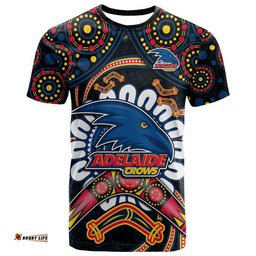custom personalised adelaide crows football t shirt boomerang indigenous dots
