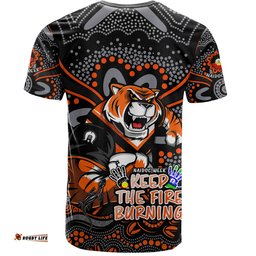 Amazing Aussie Wests Tigers T-Shirt Aboriginal Inspired Naidoc Week Custom For Die Hard Fan Supporters