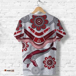 custom personalised dragons t shirt st. george indigenous white