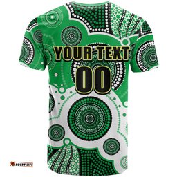 custom personalised and number raiders nrl t shirt aboriginal patterns