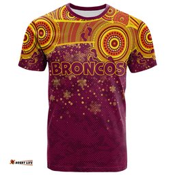 broncos christmas rugby t shirt custom indigenous broncos footprints t shirt rlt13