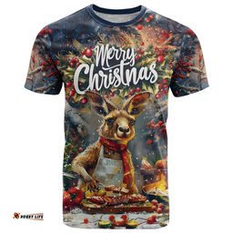 personalised kangaroo chef christmas in july t shirt